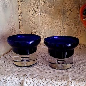 Partylite Cobalt candle holders